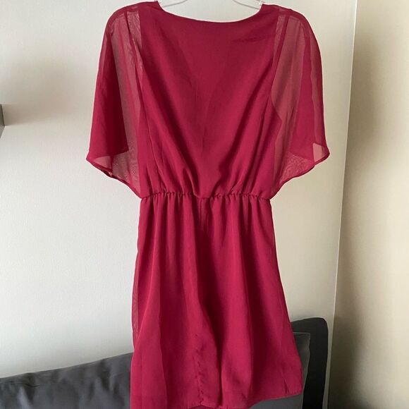 Charming Charlie Maroon Cocktail Dress Size Small - Picture 5 of 10